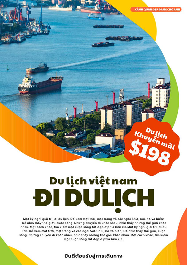 Poster du lịch biển Việt Nam D20 file AI