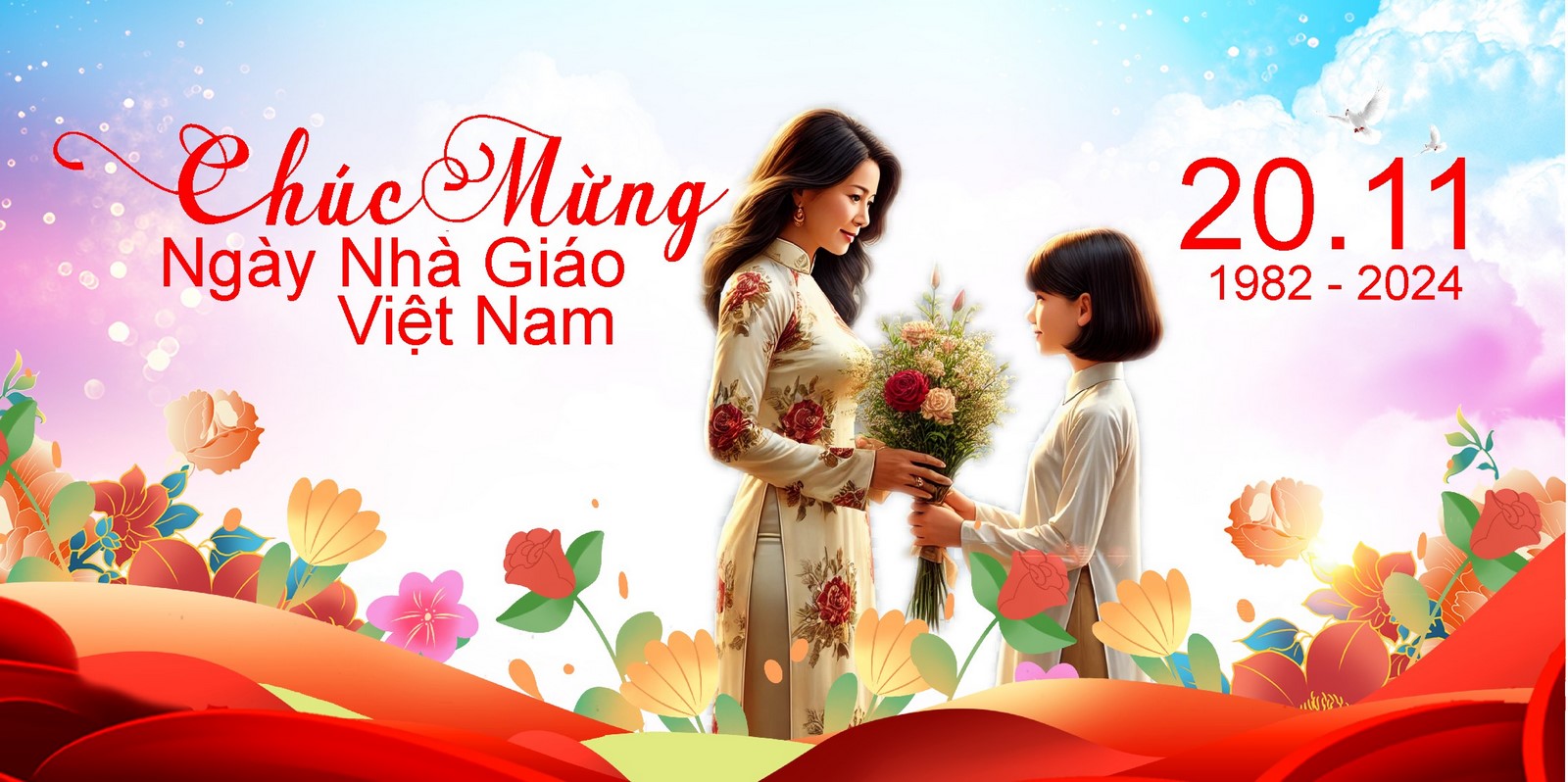 Phông nền tri ân thầy cô chào mừng Ngày Nhà Giáo Việt Nam 20.11 File Corel 49