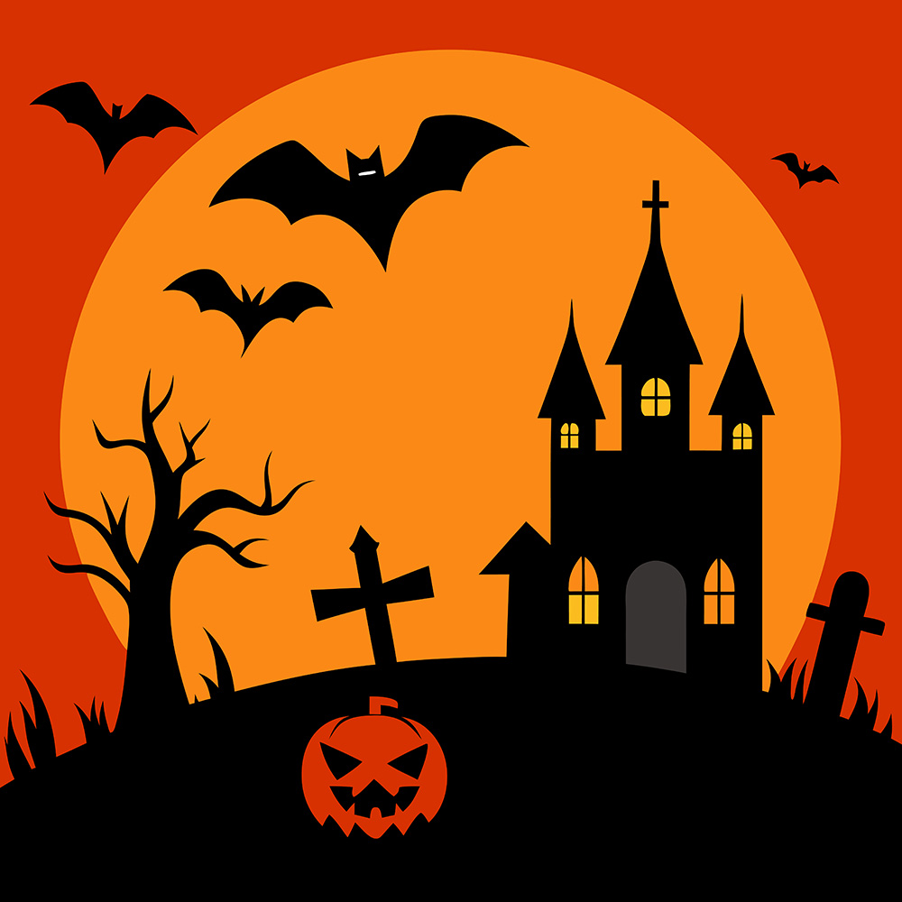 Background lễ halloween kinh dị file EPS và AI mẫu MB25