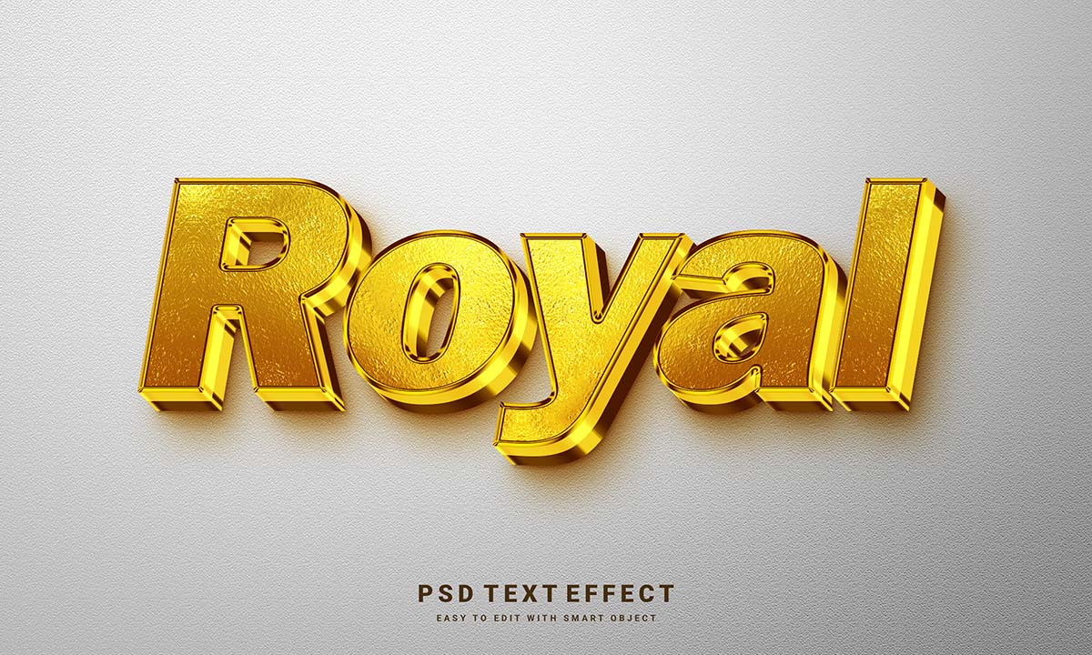 Hiệu ứng text gold file PSD mẫu HU268