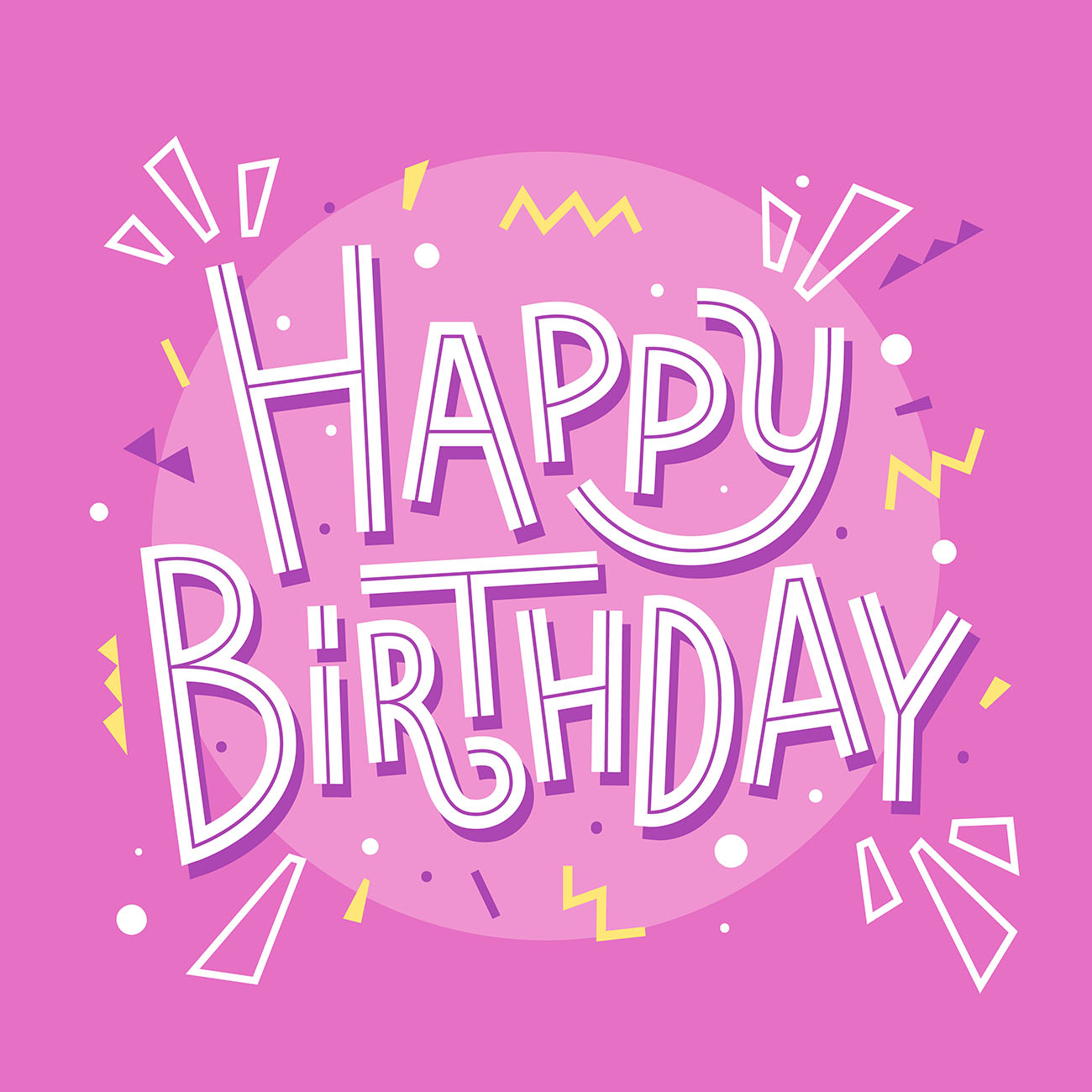 Bộ chữ typo happy birthday file EPS và AI mẫu K90