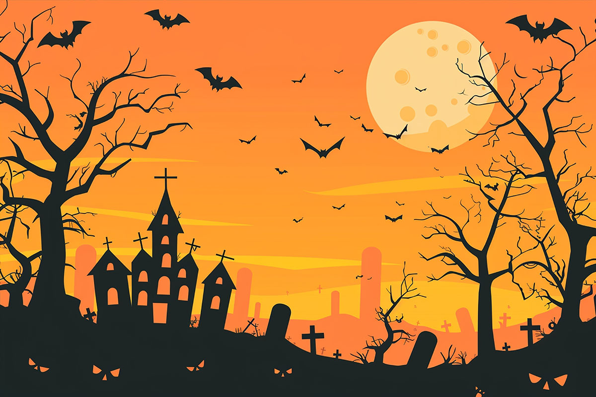 Background lễ halloween kinh dị file EPS và AI mẫu MB28