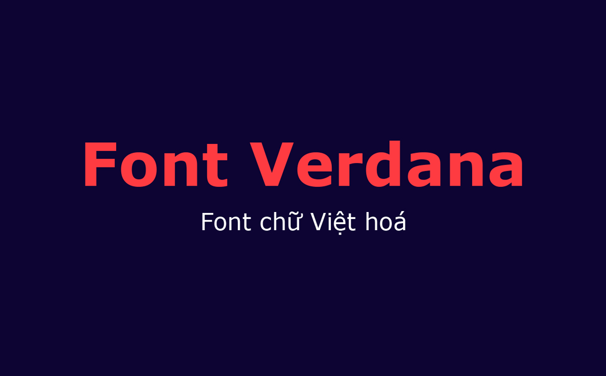 Font Verdana Việt hoá