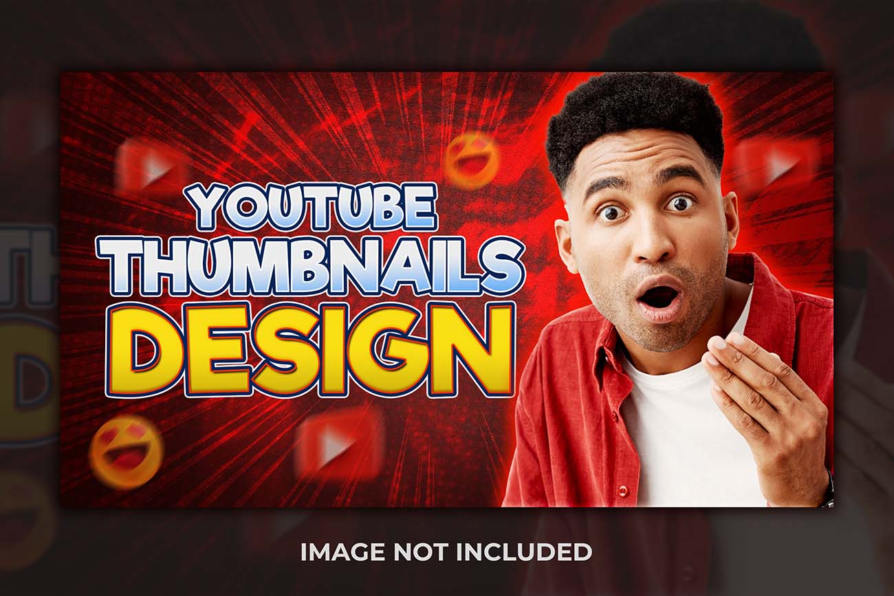 Ảnh thumb bìa youtube chủ đề giải trí file PSD mẫu Y70