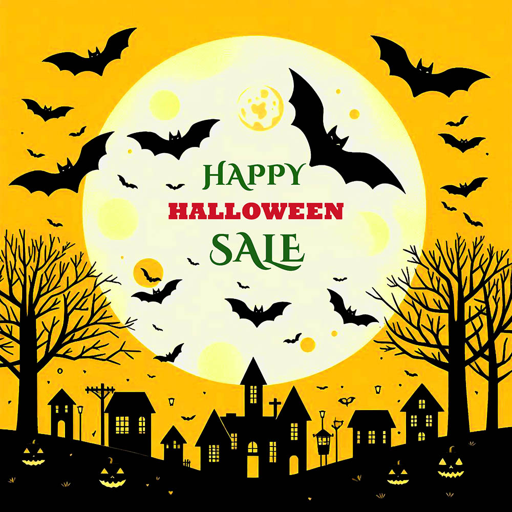 Banner đêm trăng halloween file PSD - mẫu số 178