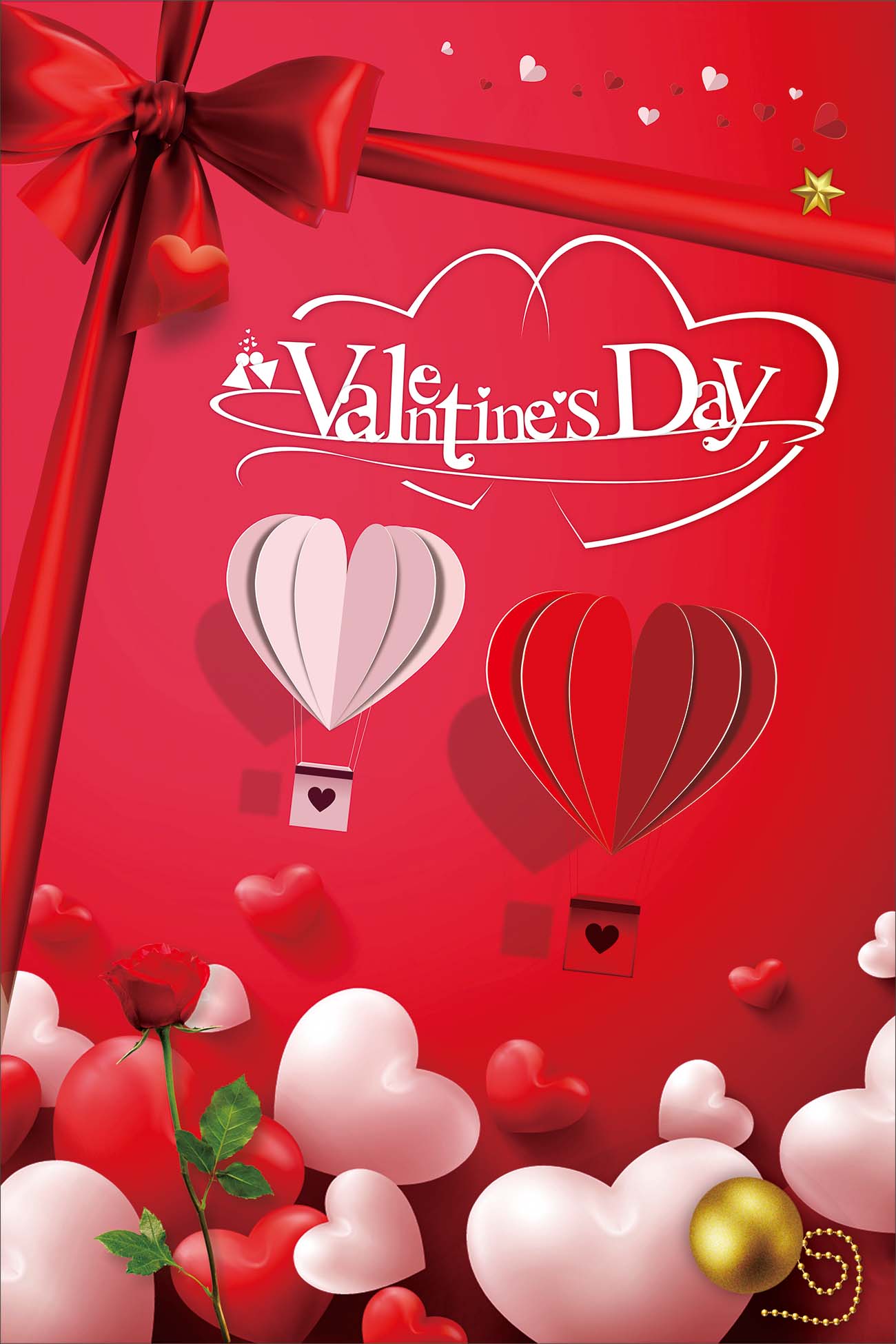 Poster ngày lễ tình nhân valentine 02 File Corel