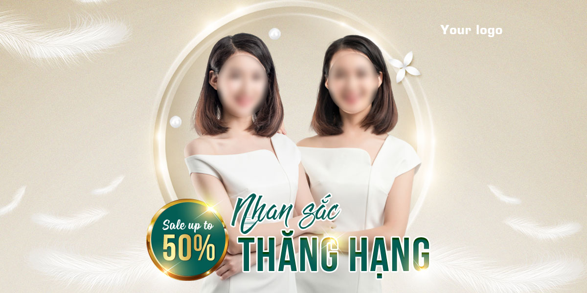 Banner giảm giá dịch vụ Spa chăm sóc sắc đẹp mẫu 22 PSD