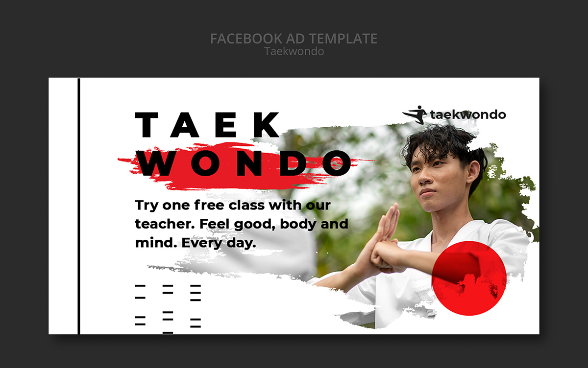 Ảnh thumb kênh youtube chủ đề võ taekwondo mẫu 62 file PSD