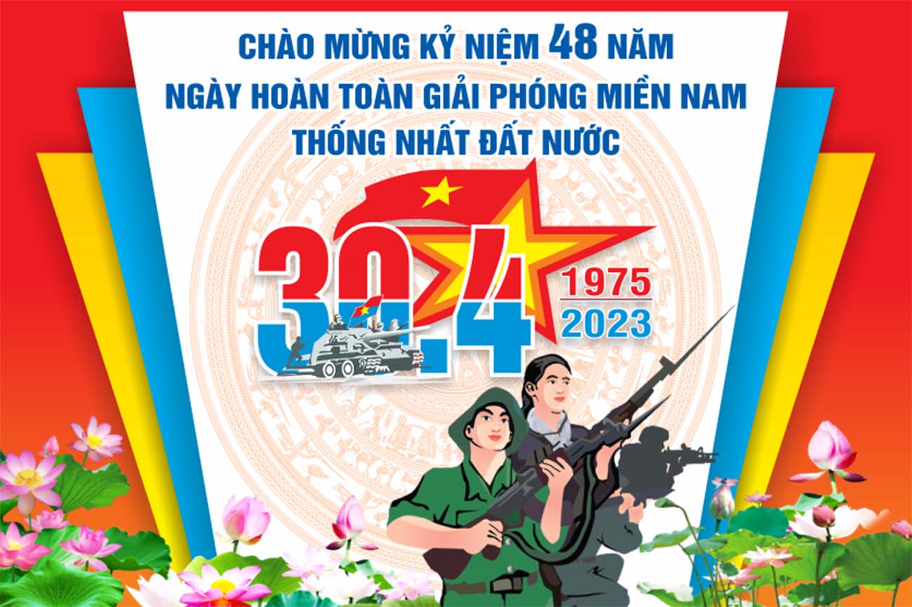 Pano ngày lễ 30/4 và 1/5 file CDR mẫu K37