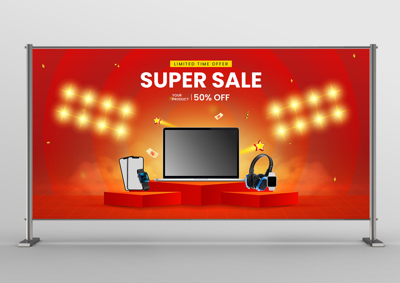 Backdrop siêu sale 50% sản phẩm TV màn hình mỏng file EPS