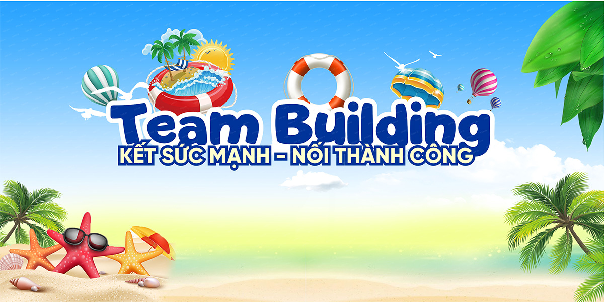 Phông nền Team Building kết nối sức mạnh File Corel