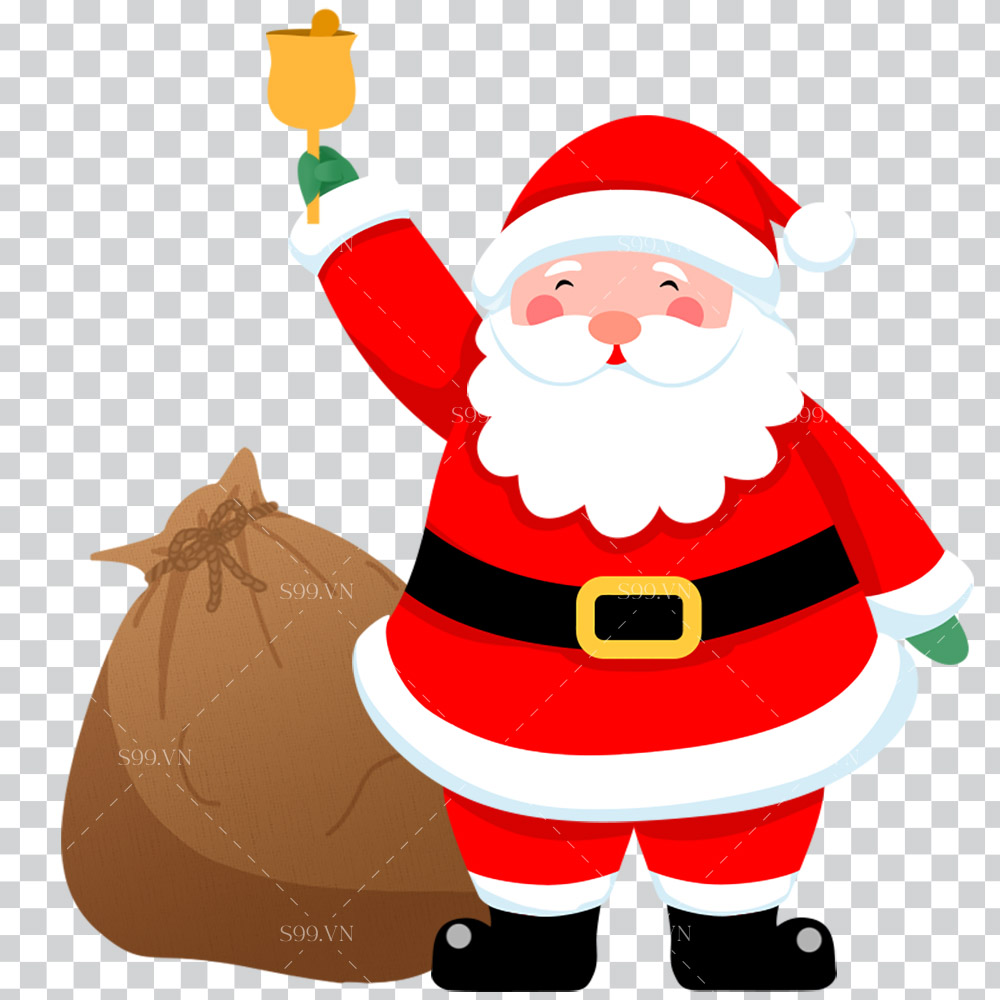 Hình ảnh ông già noel cùng túi quà file PNG mẫu số 823