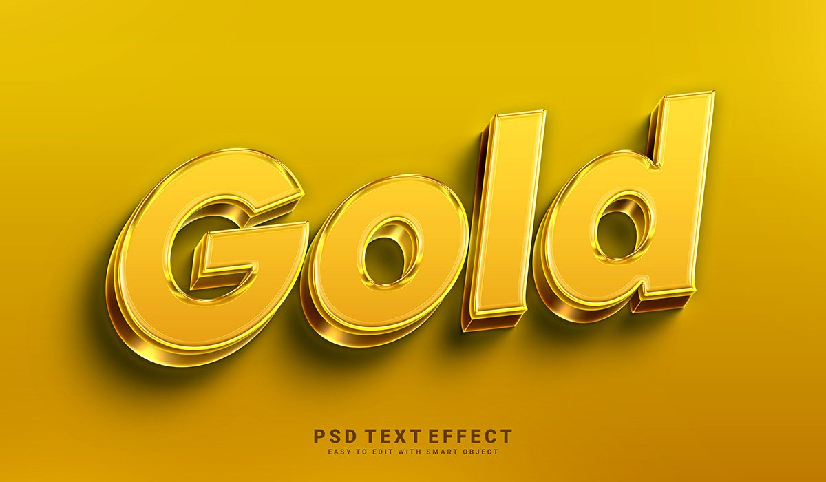 Hiệu ứng text gold file PSD mẫu HU386