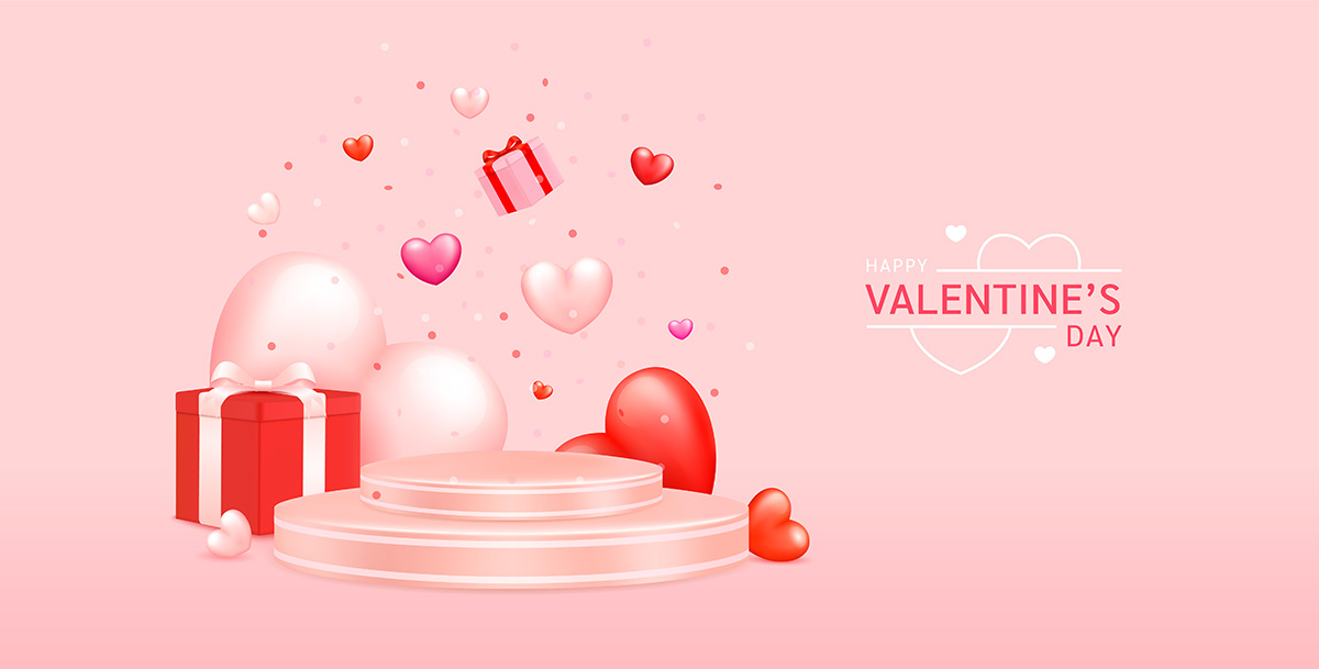 Banner ngày lễ tình nhân valentine file vector mẫu BV250