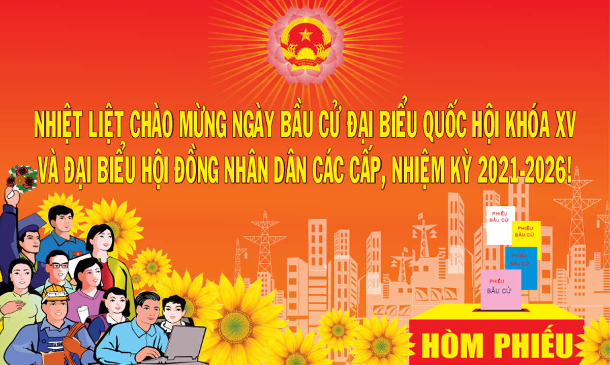 Tranh cổ động bầu cử hội đồng nhân dân File corel 2