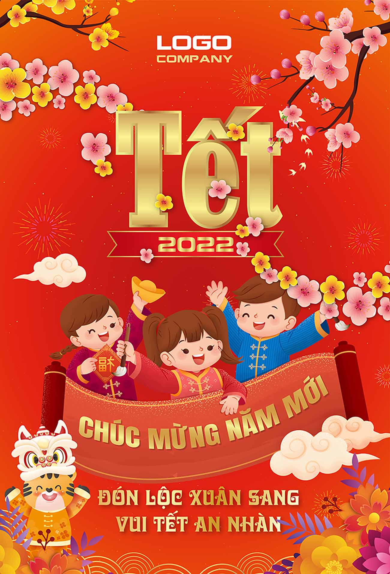 Poster chúc mừng năm mới mẫu T85 EPS