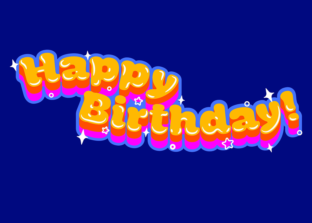 Bộ chữ typo happy birthday mềm mại file EPS và AI mẫu K82