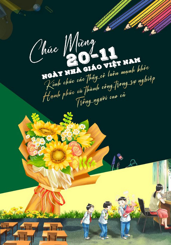 Phông nền tri ân thầy cô chào mừng Ngày Nhà Giáo Việt Nam 20.11 File Corel 21