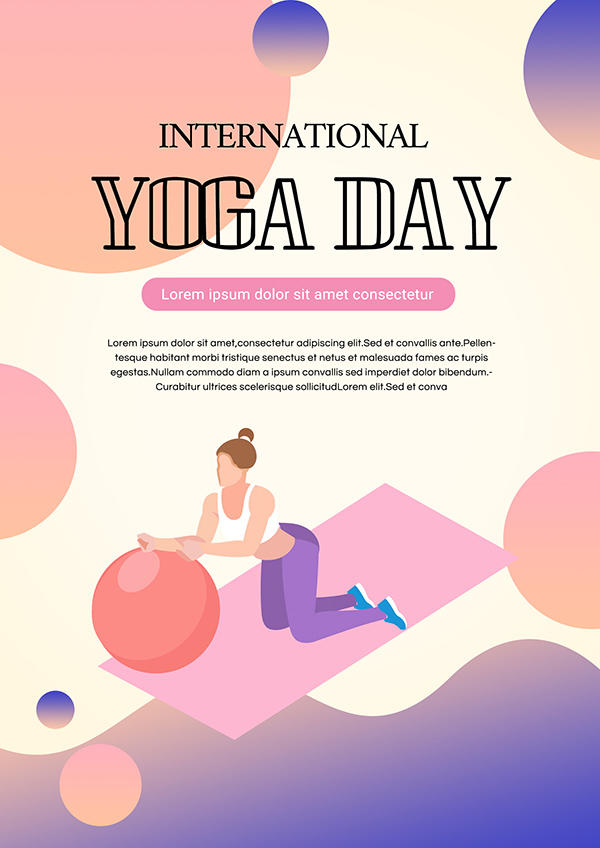 Poster ngày quốc tế yoga file PSD - mẫu số 720