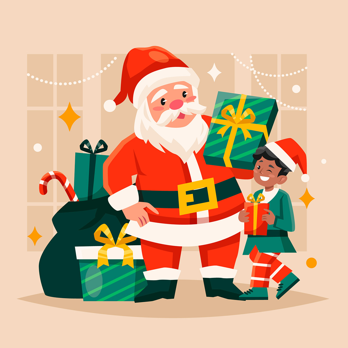 Ảnh ông già noel phát quà giáng sinh  File vector