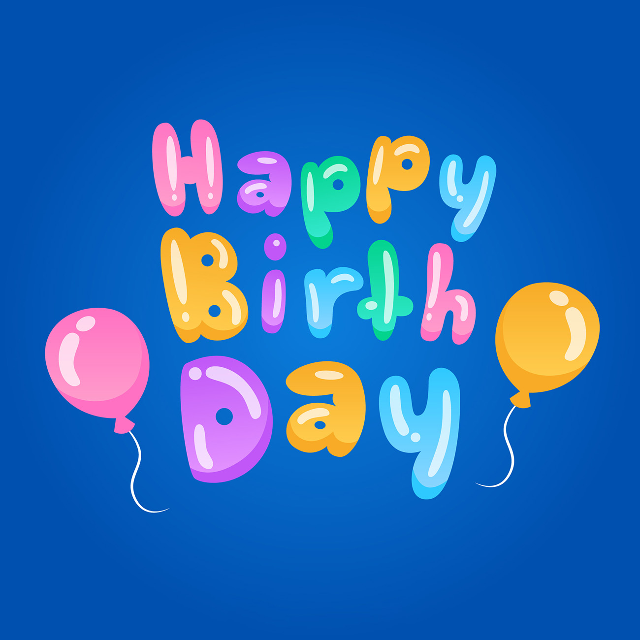 Bộ chữ typo happy birthday mềm mại file EPS và AI mẫu K151