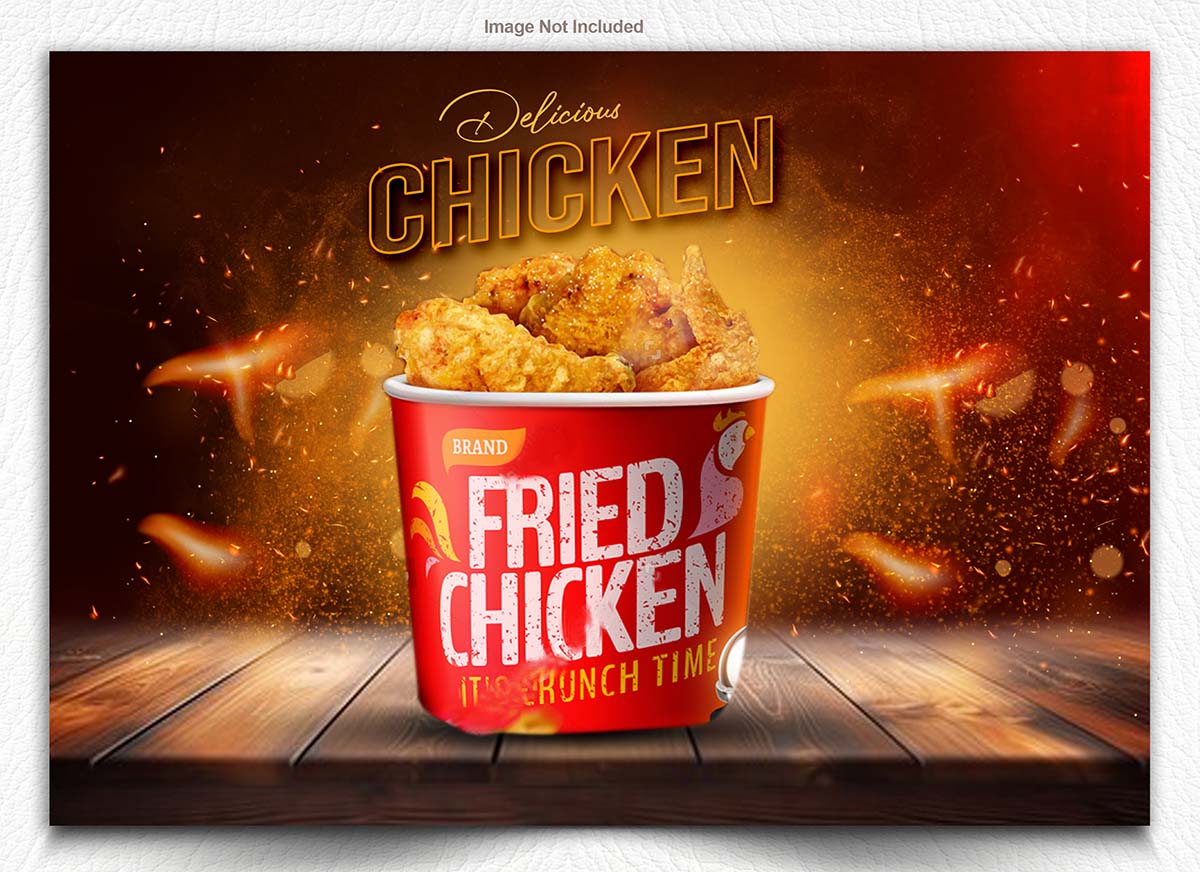 Banner quảng cáo gà rán KFC file PSD mẫu GR63