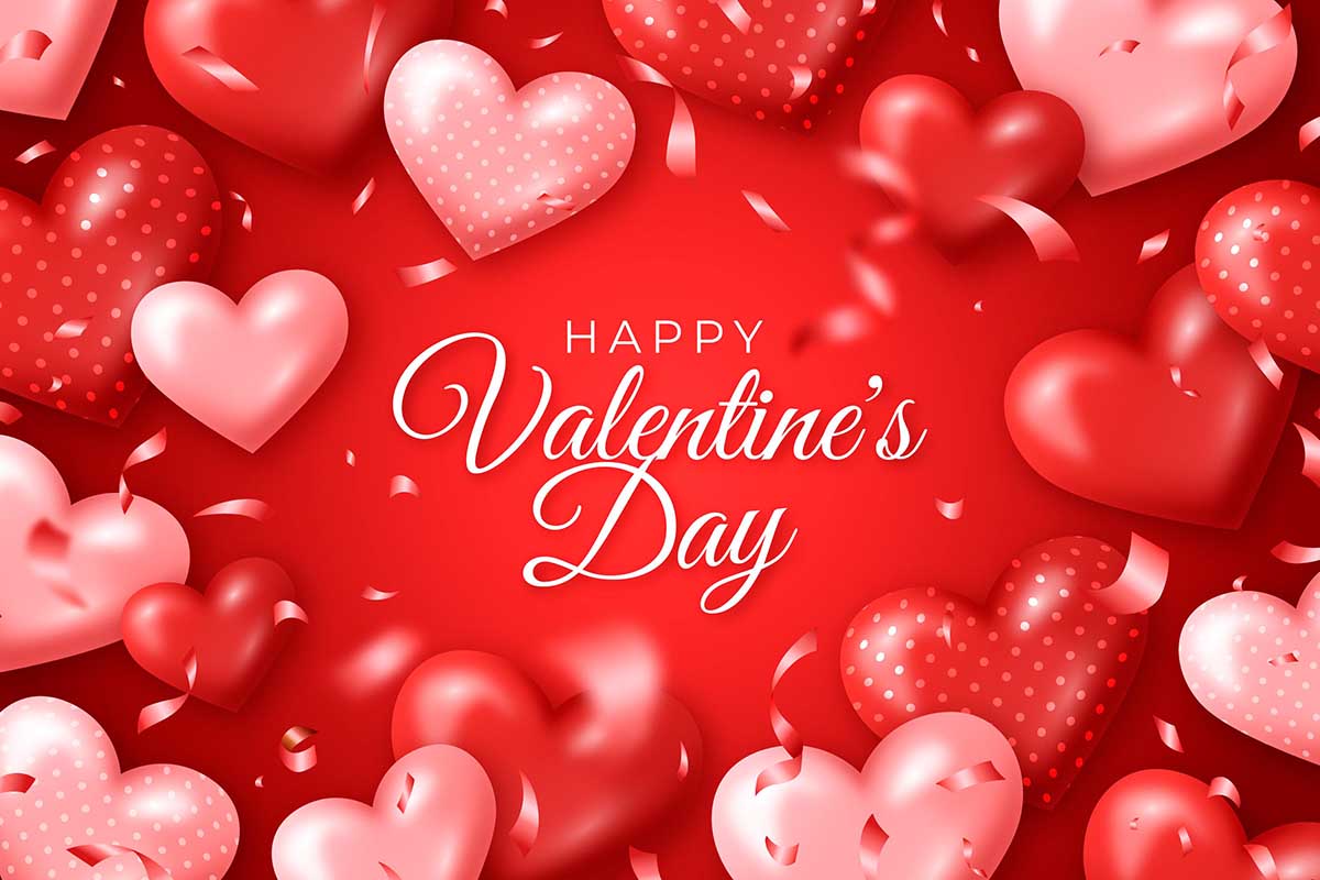 Banner valentine trái tim tình yêu ngọt ngào file vector mẫu số 156