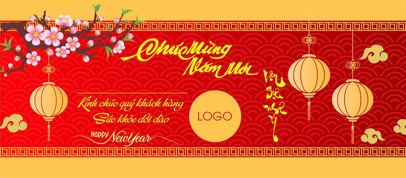 Backdrop chúc mừng năm mới mẫu 31 - File Corel