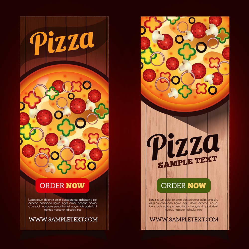 Poster quảng cáo bánh Pizza K137 file Ai và EPS