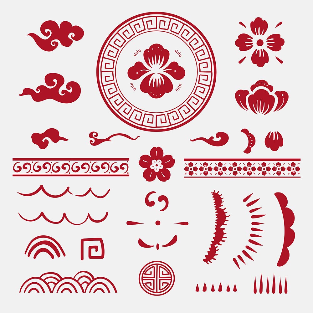 Pattern họa tiết ngày tết file vector - mẫu số 108