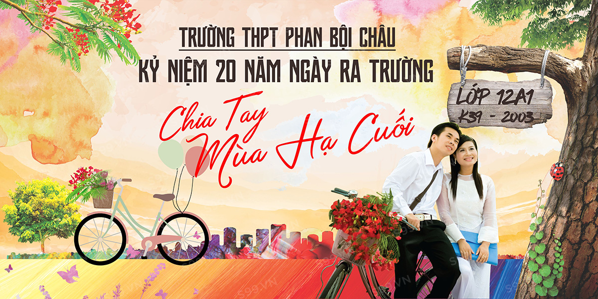 Phông nền, Backdrop họp lớp kỷ niệm 20 năm File Corel