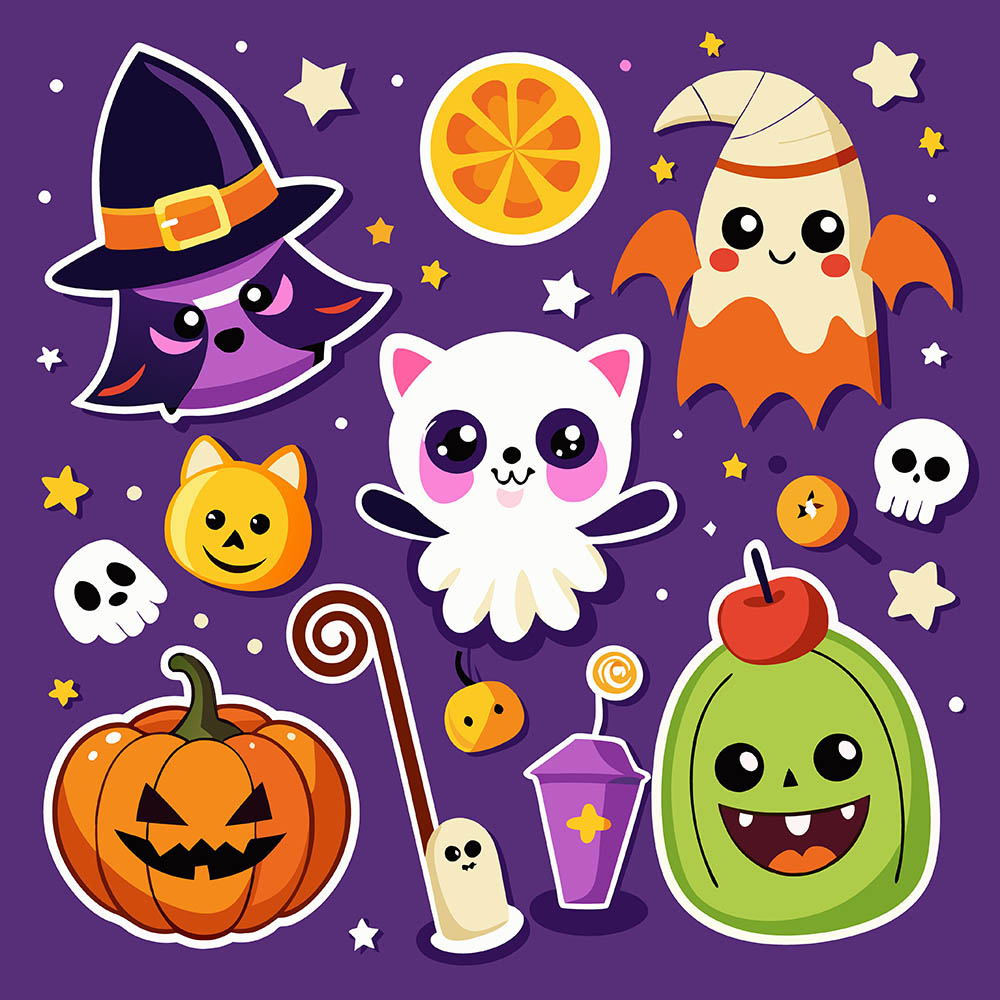 Hình minh họa nhân vật lễ hội halloween file EPS - mẫu số 815