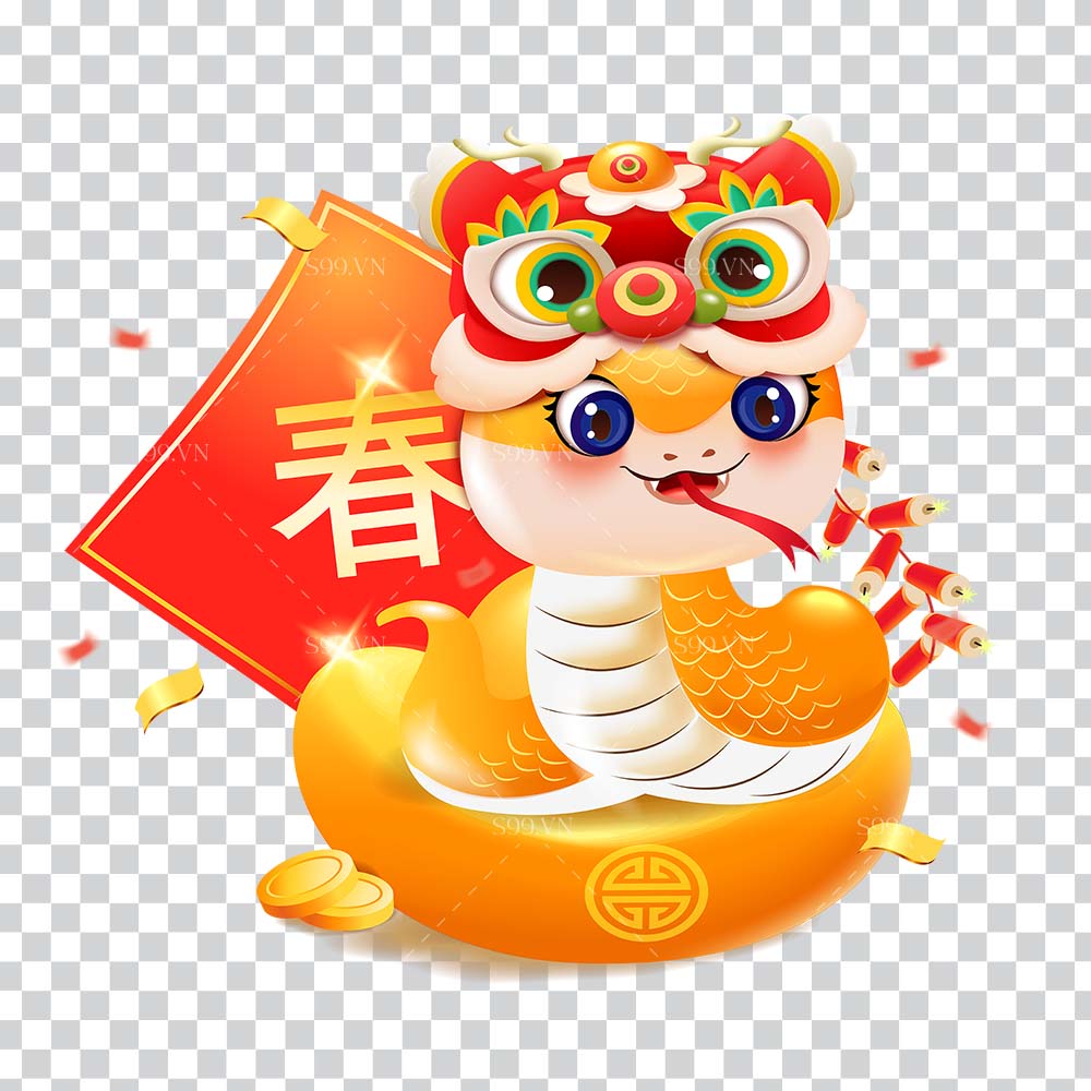 Hình ảnh con rắn cute file PNG mẫu OC322