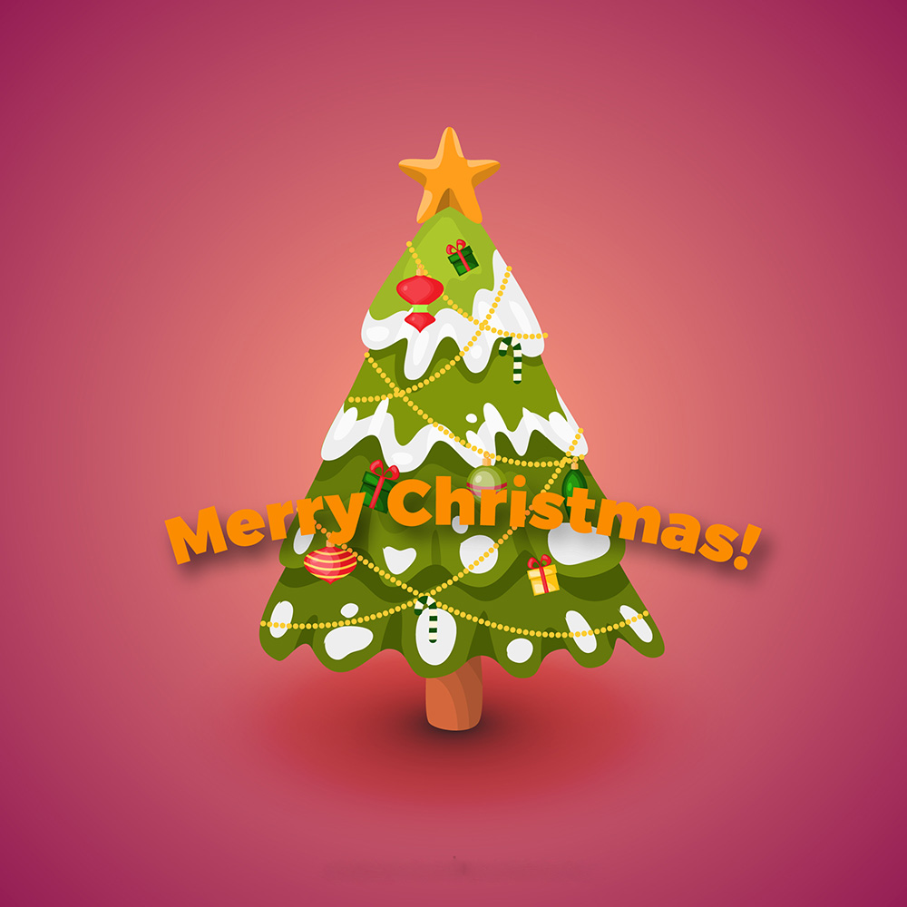 Hình ảnh cây thông noel file vector mẫu số 391