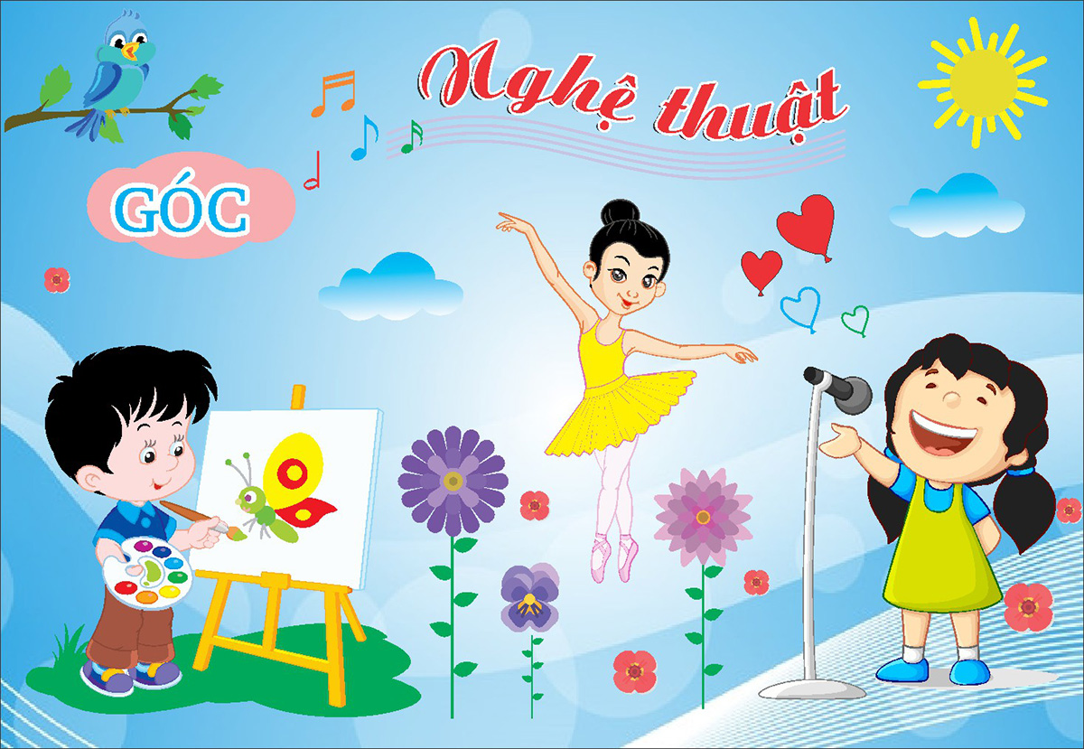 Backdrop, Mẫu decal dán tường trang trí trường học - File Corel Số 6