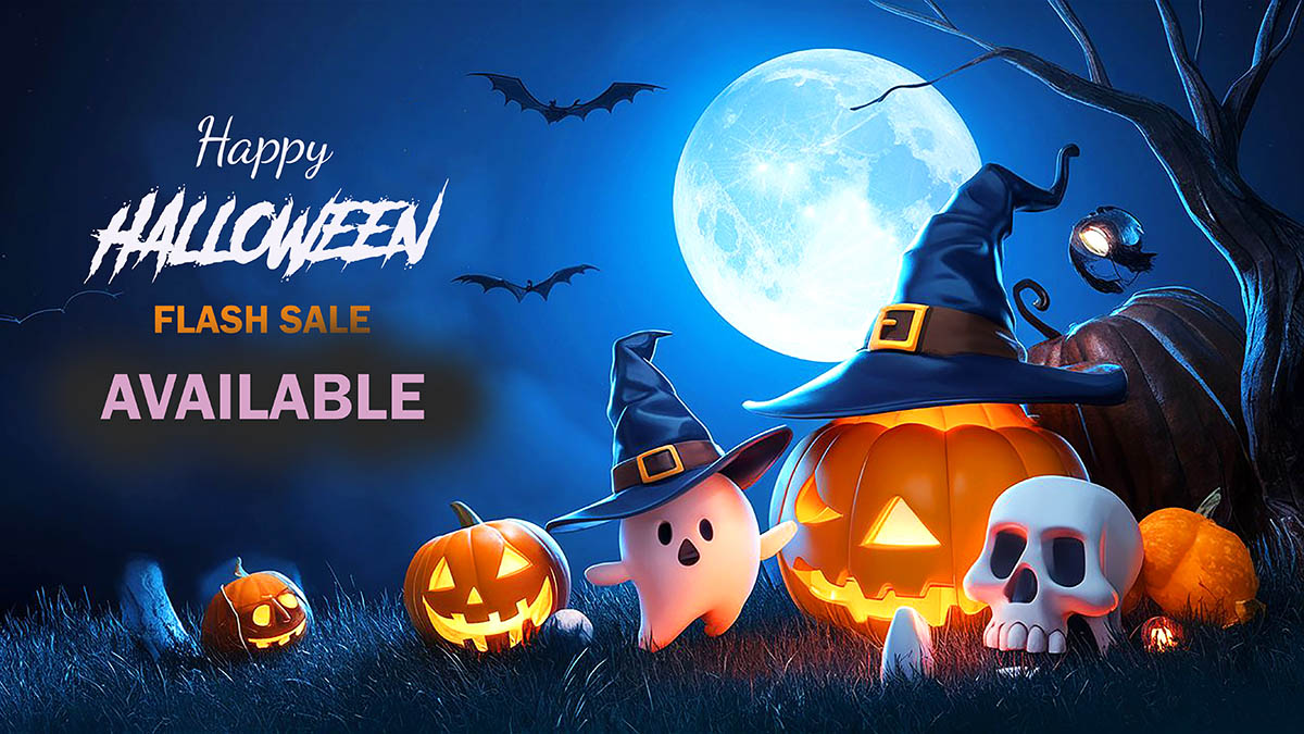 Banner đêm hội hóa trang halloween file PSD - mẫu số 377