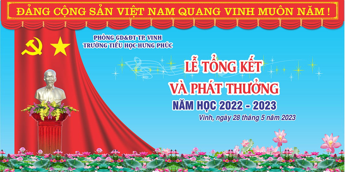 Backdrop Phông nền lễ tổng kết cuối năm học - File Corel số 4