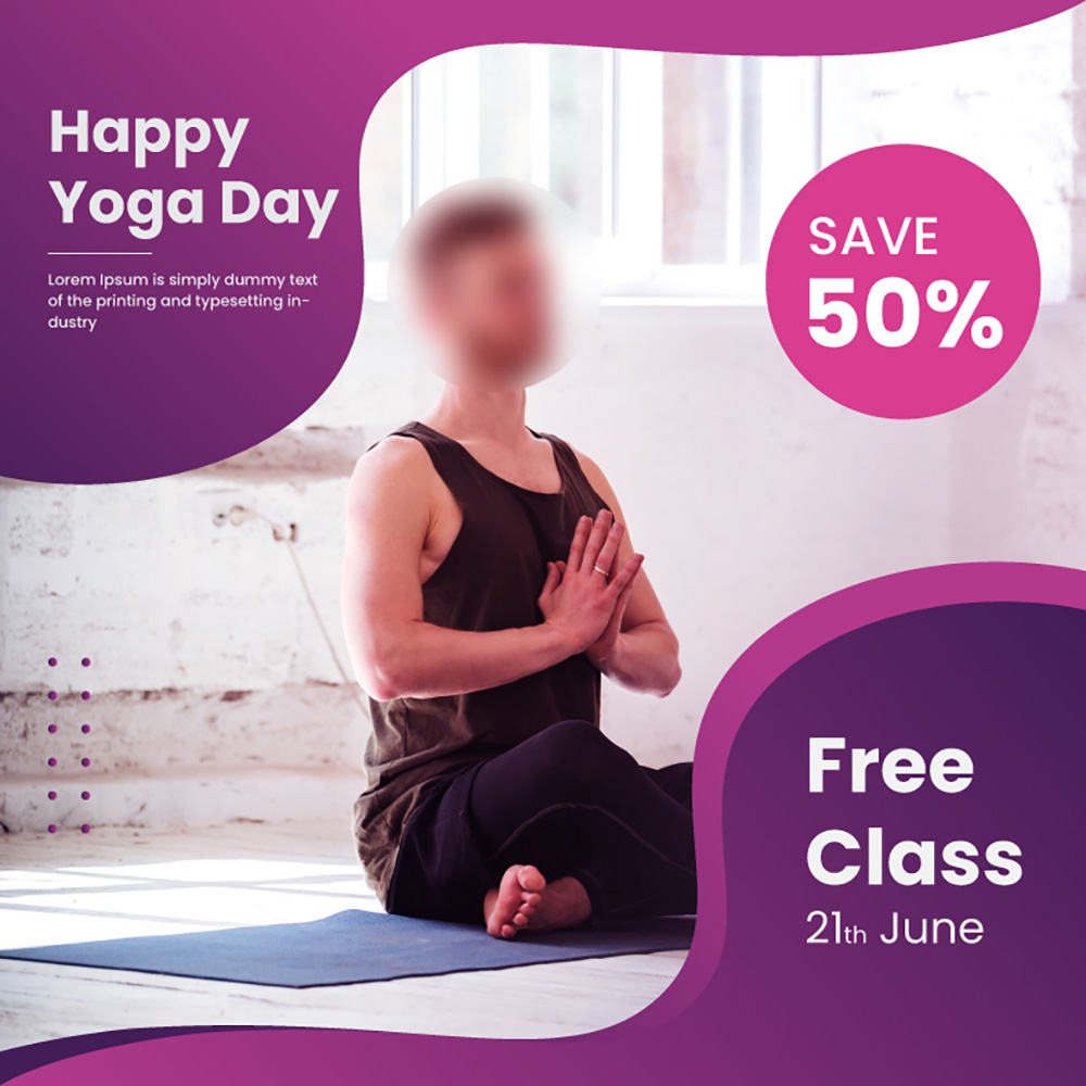 Banner quảng cáo lớp học yoga file AI - mẫu số 979