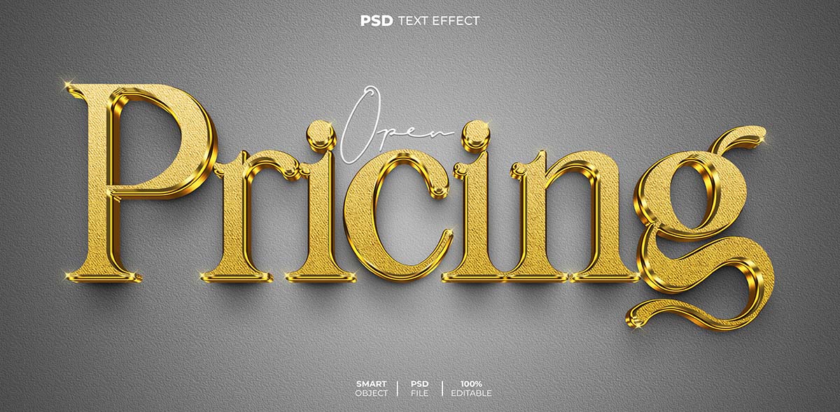 Hiệu ứng text gold file PSD mẫu HU365