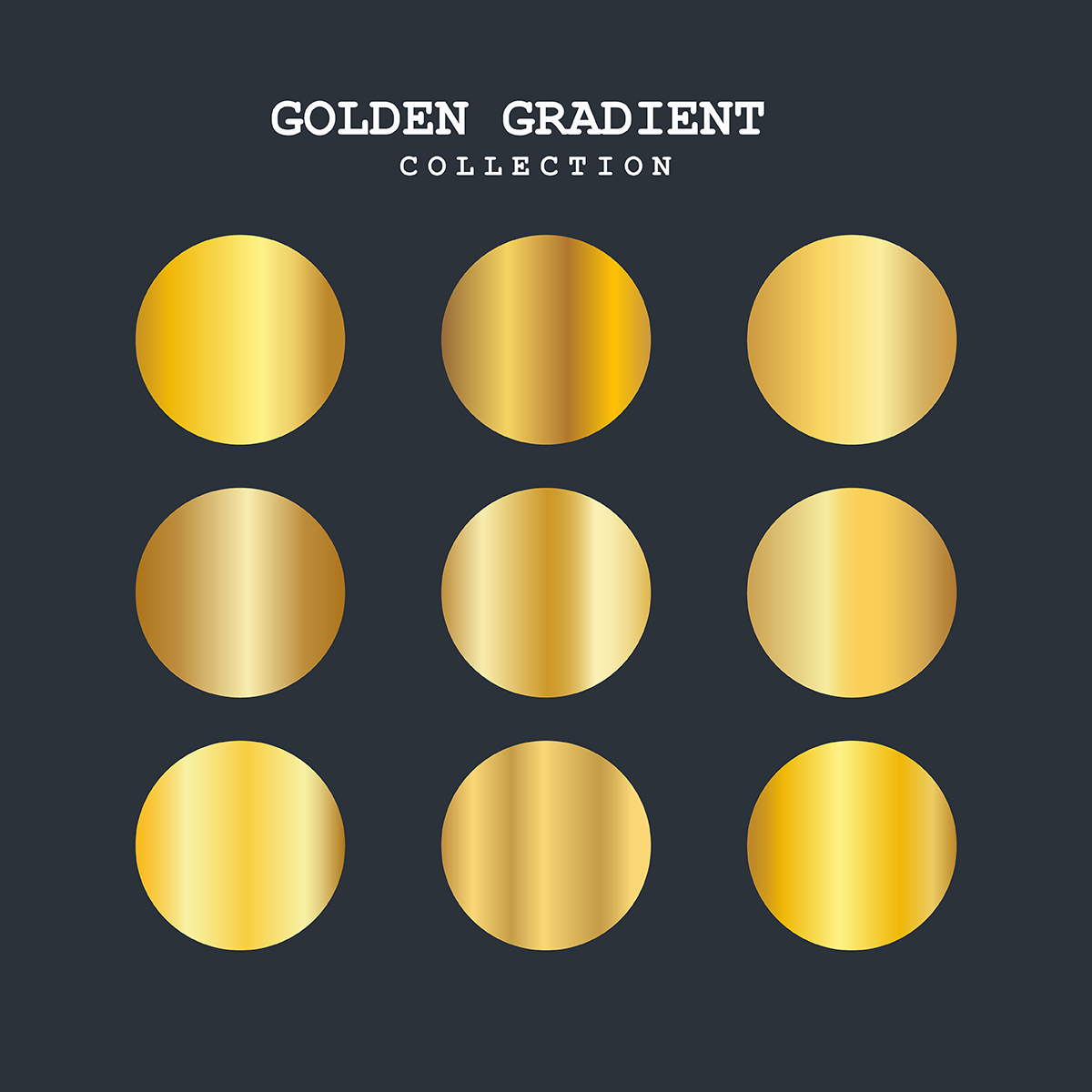 Mã màu gradient color gold fole EPS - mãu số 41