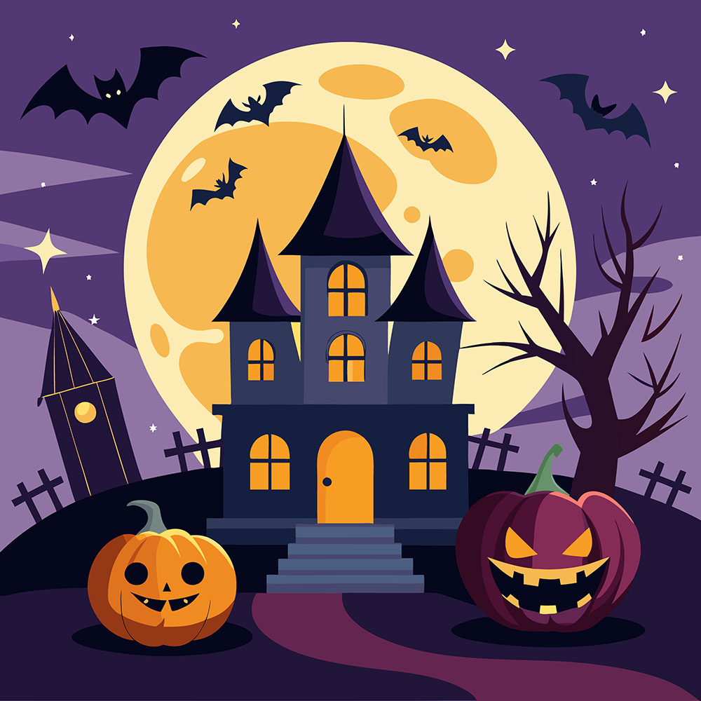 Background lễ halloween kinh dị file EPS và AI mẫu MB15