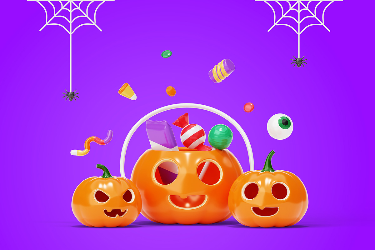 Background lễ hội halloween file PSD mẫu MB364