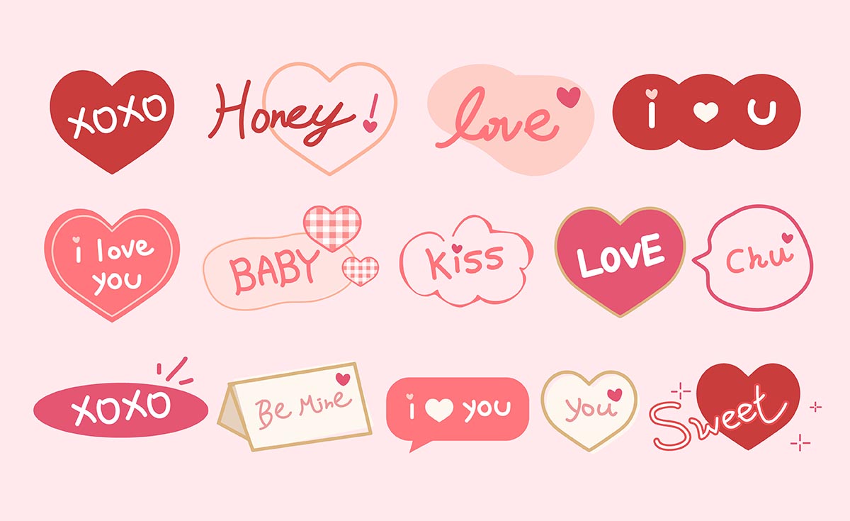 Hình minh hoa biểu tượng tình yêu dịp valentine file vector mẫu số 345