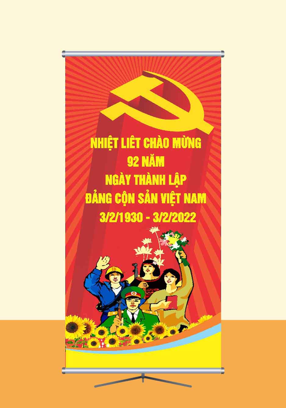Phương dọc mừng ngày thành lập Đảng Cộng Sản Việt Nam file CDR mẫu D42