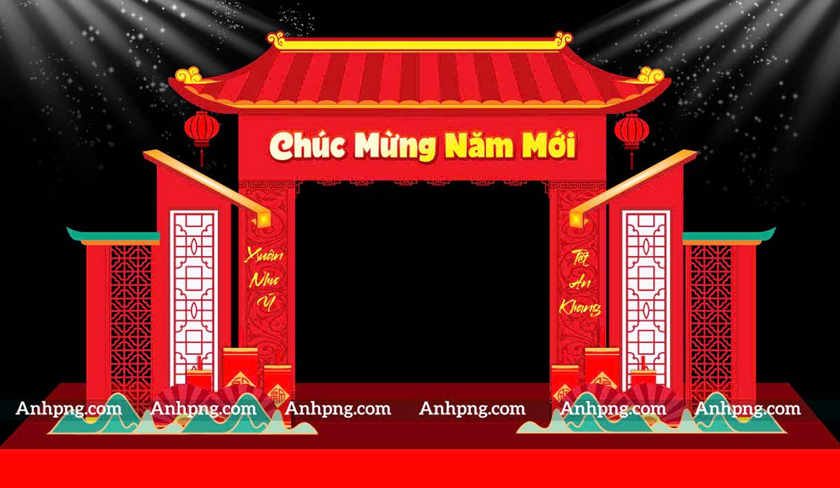 Cổng tiệc tất niên file CDR mẫu OC467