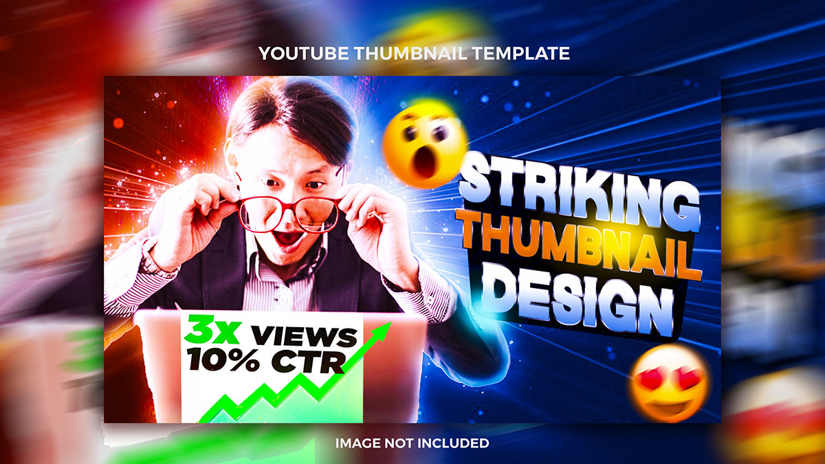 Ảnh thumb kênh youtube mẫu 14 file PSD