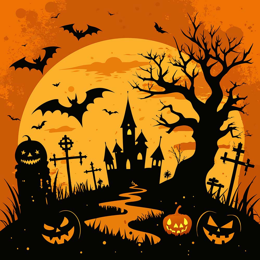 Background lễ halloween kinh dị file EPS và AI mẫu MB61