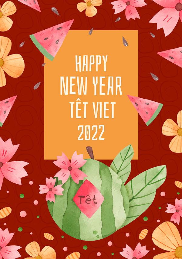 Poster tết nguyên đán file vector mẫu 25R562