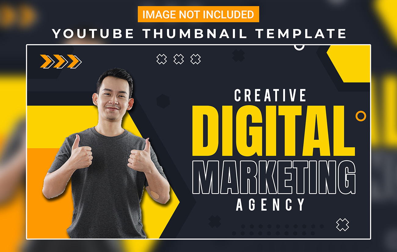 Ảnh thumb bìa youtube chủ đề marketing file PSD mẫu Y25