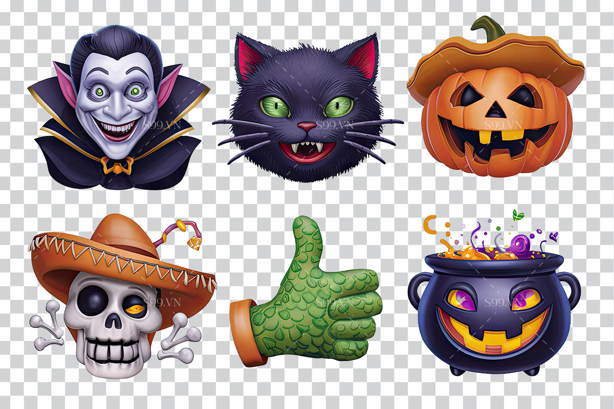 Hình ảnh nhân vật ma quái halloween file PNG - mẫu số 501